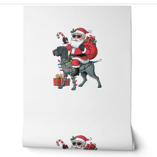 Papier Peint Pointeur Amoureux des chiens drôle Père Noël équit