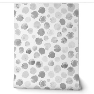 Papier Peint Points Aquarelle motif Brown