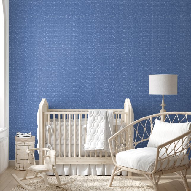 Papier Peint Points blancs sur le bleu (Enfants)