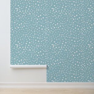 Papier Peint Points Dalmatiens Bleus, Points Dalmatiens, Impres