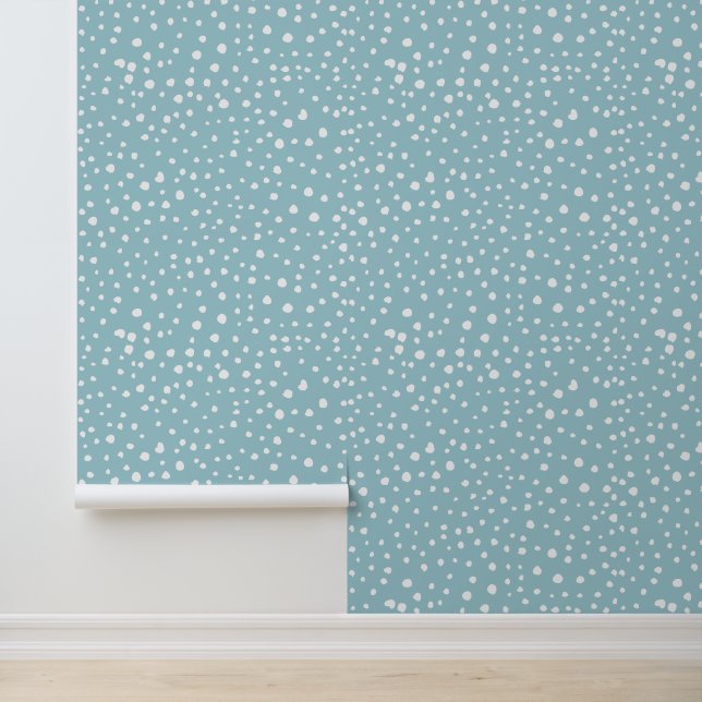 Papier Peint Points Dalmatiens Bleus, Points Dalmatiens, Impres (Application)