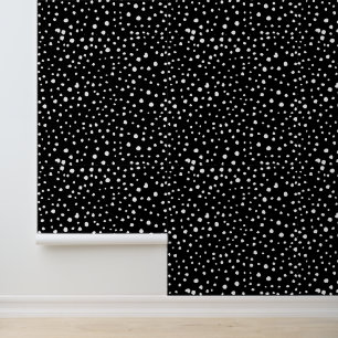 Papier Peint Points dalmatiens, Zones dalmatiennes, Noir et Bla