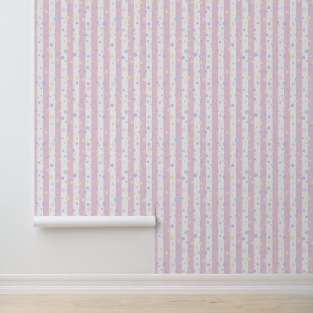 Papier Peint Pois et rayures (Application)