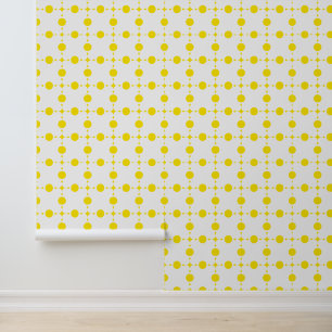 Papier Peint Pois Jaunes, Motif Polka Dot, Points, Pots
