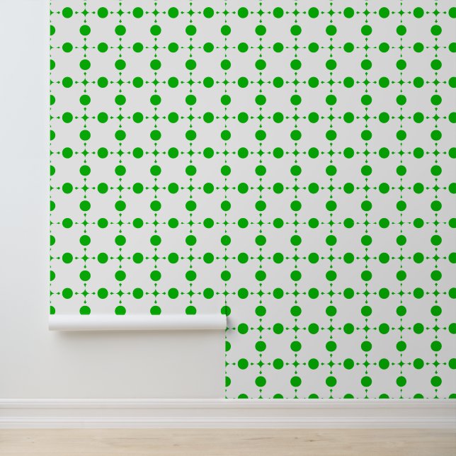 Papier Peint Pois verts, Motif à points Polka, points, pointill (Application)