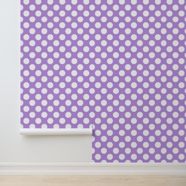 Papier Peint Pois violets, Motif à points Polka, points, pointi (Application)