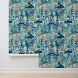 Papier Peint Poisson bleu