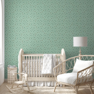 Papier Peint Polka minimaliste Turquoise Motif sans couture