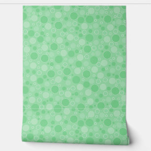 Papier Peint Polka point vert tons rétro années 60