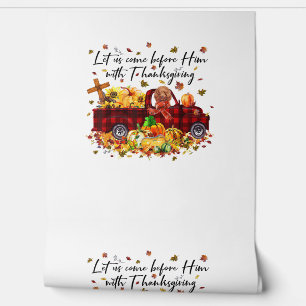 Papier Peint Poodé Citrouille Camion Vintage Thanksgiving Funny