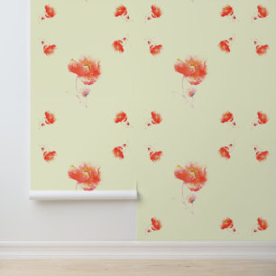 Papier Peint Poppies d'aquarelle