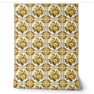 Papier Peint Populaire Rose Jaune belle collection