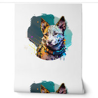 Portrait de chien de style Art d'encre