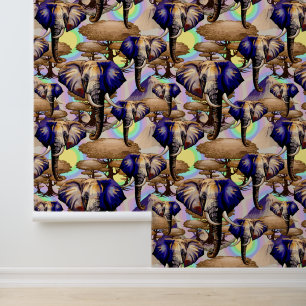 Papier Peint Portrait surréaliste de l'éléphant africain