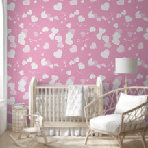 Pretty white love hearts wallpaper