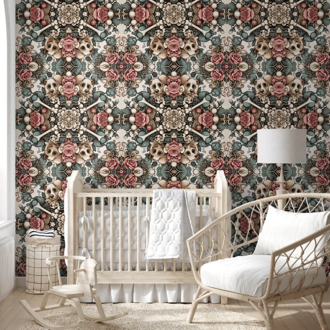 Papier Peint Pups et vignes florissantes (Enfants)