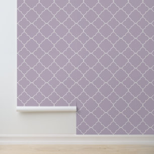 Papier Peint Quatrefoil moderne et tendance violet clair