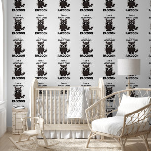 Papier Peint Raccoon I am A Night Owl Funny Raccoon