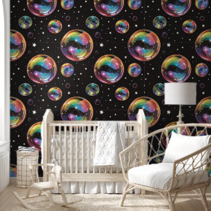 Papier Peint Rainbow Bubbles Motifs rustiques sans couture