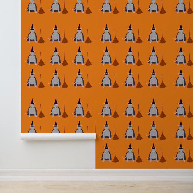Papier Peint Rat de sorcière d'Halloween et modèle de chambre (Application)
