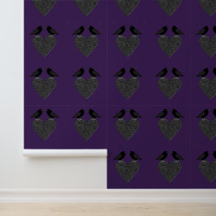 Papier Peint Ravens gothiques et le coeur noir