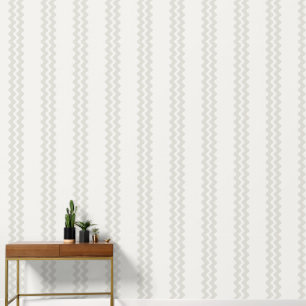 Papier Peint Rayure Ric Rac Ton sur Ton Monochromatique Côtière