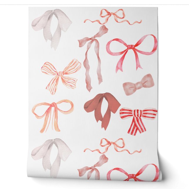 Papier peint Red Bows (Déroulement)