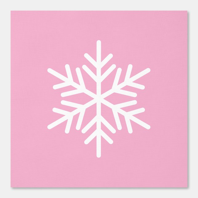 Papier Peint Refined Chic Festive White Snowflake On Light Pink (Recto)