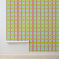 Retro Mint Green Pink Pastel Art Op Géométrique