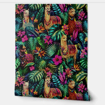 Rêves de jungle de lama Motif de surface transpare