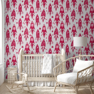 Papier Peint Rocket Red Space