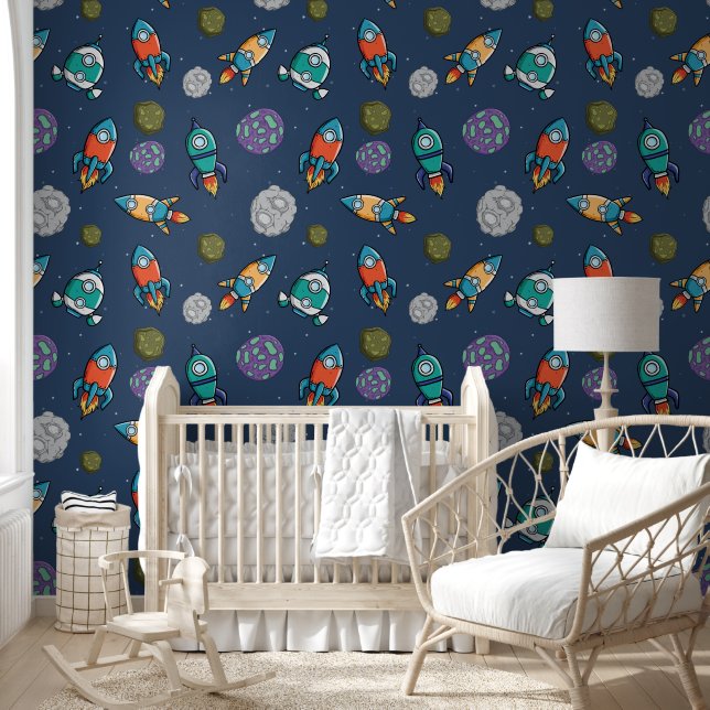 Papier Peint Rocket Space (Enfants)