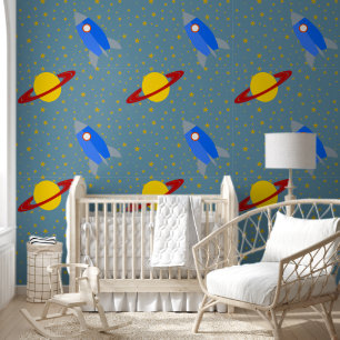 Papier Peint Rocketship to Saturn Design