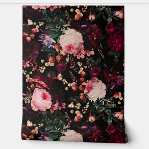 Papier Peint Romantisme flamand Vintage nuit noire Jardin