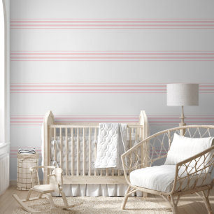 Papier peint rose et blanc