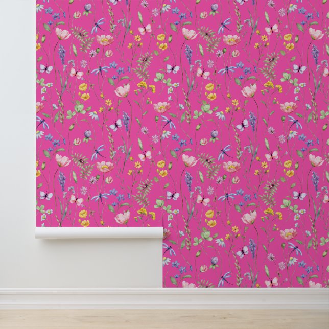 Papier Peint Rose fleur sauvage (Application)