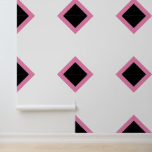 Rose Noir et Blanc Damier Diamant Dramatique