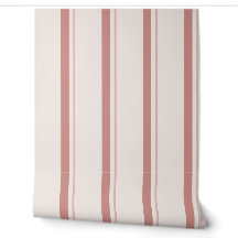 Rose Pâle Rayure Classique de Campagne Française