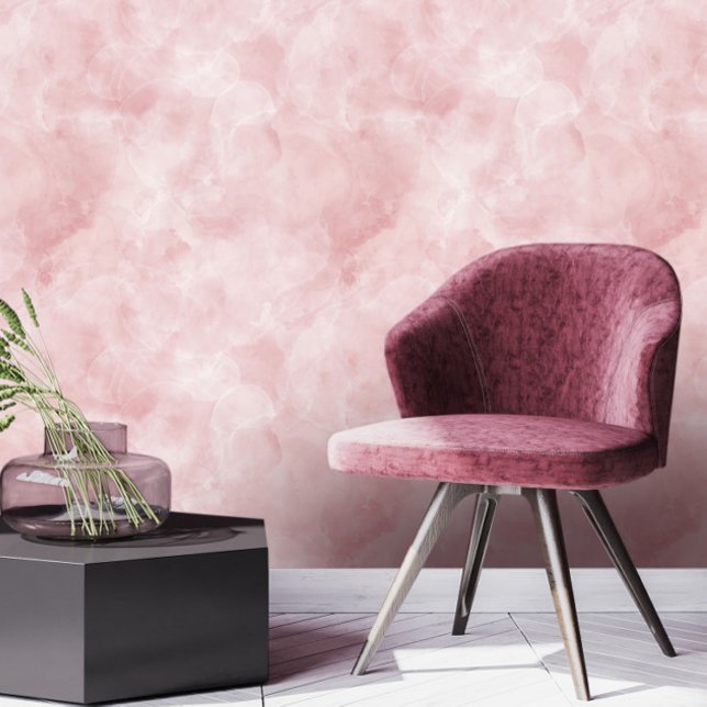 Papier Peint Rose Rose lisse Aquarelle Abstraite (Créateur téléchargé)