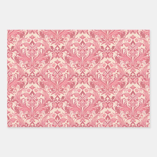 Papier peint rose vintage (Devant)