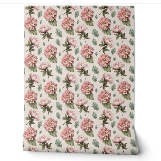 Papier peint rose vintage décoration maison