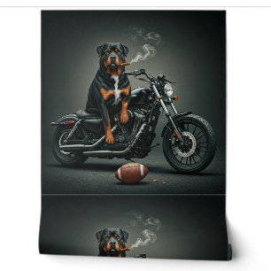 Papier Peint Rottie sur un vélo