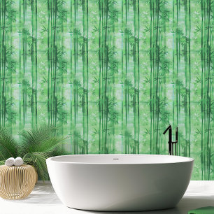 Papier Peint Rouleau moderne en bambou vert 2'x10'