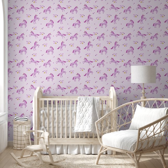 Papier Peint Royaume Stellaire Violet (Enfants)