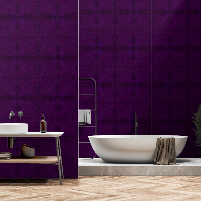 Papier Peint Sable Clair Lilas et Fuchsia (Salle de bain)