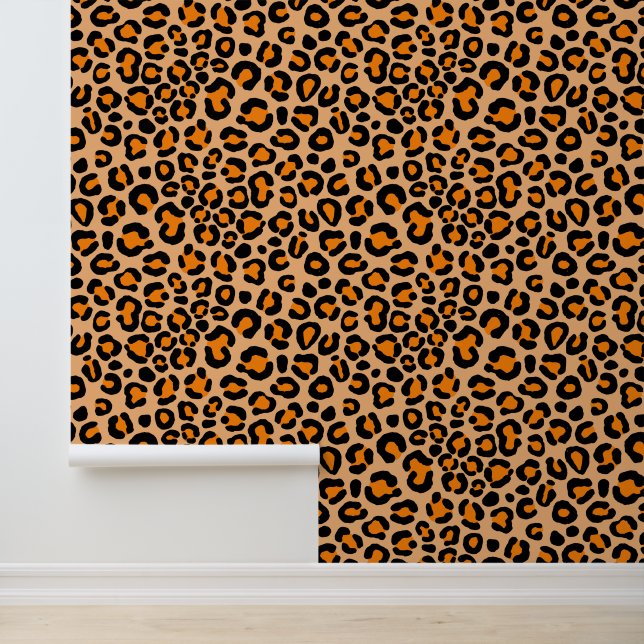 Papier Peint Safari Animal Empreinte de léopard Cool Stylish Ch (Application)