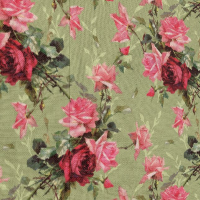 Papier Peint Sage Green Antique Vintages Roses & Floraux (Couture)