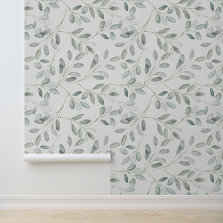 Papier Peint Sage Green Eucalyptus Botanical