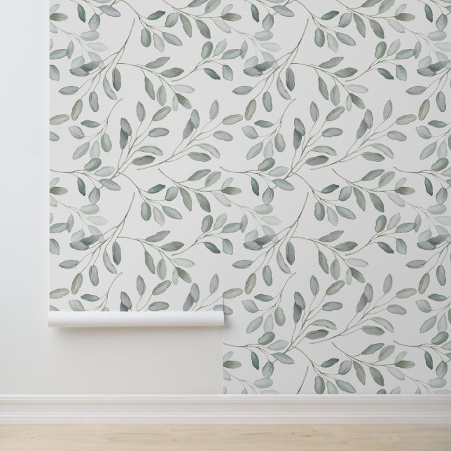 Papier Peint Sage Green Eucalyptus Botanical (Application)