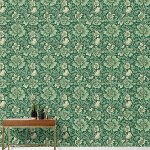 Papier Peint Sage Vert Vintage motif floral